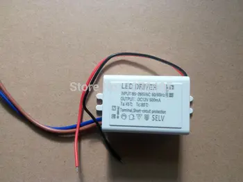 20pcs led controlador de la fuente de alimentación de 12v AC/DC LED Adaptadores de 500mA 6w Conductor transformateur de 220 a 12v 500mA