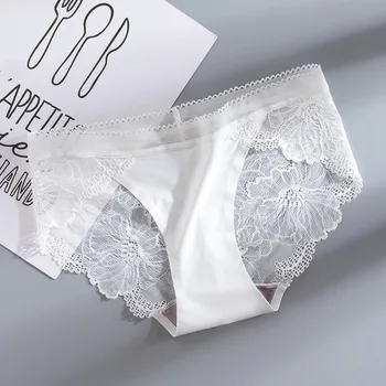 De las nuevas Mujeres Sexy Bragas de Encaje Bordado de la Perspectiva de los Escritos de Lencería y Ropa interior para Mujer Mujeres Íntimos Panty Transpirable