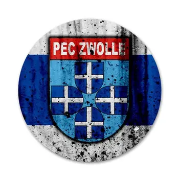 58 PEC Zwolle Fútbol de los países Bajos Logotipo de los Iconos de los Pines de la Insignia de la Decoración de Broches de placas de Metal Para la Ropa de la Mochila de Decoración