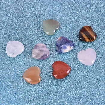 Regalo de Amor Hinchada en Forma de Corazón de Piedra el Amor de Curación de cristal de piedras preciosas, Piedras Naturales, Cristales de Cuarzo Rosa