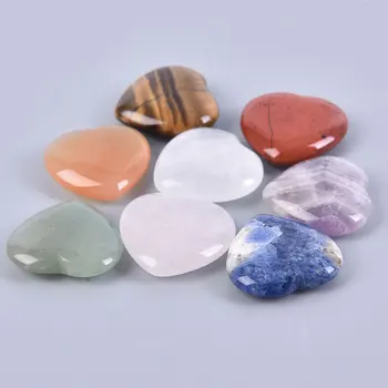 Regalo de Amor Hinchada en Forma de Corazón de Piedra el Amor de Curación de cristal de piedras preciosas, Piedras Naturales, Cristales de Cuarzo Rosa
