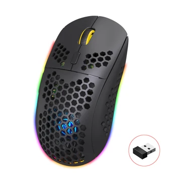 2021 Ratón Inalámbrico RGB Luminoso de Bluetooth Wireless Gaming Mouse Recargable Juego de Ordenador Mause Retroiluminada Ergonómico de los Jugadores del Ratón