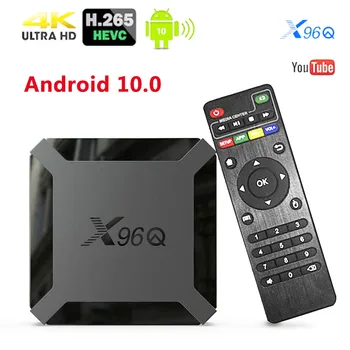 2020 Caja de Tv forAndroid 10 X96Q 4K HDMI compatible con 2.4 G Wifi Allwinner H313 Quad Core Smart Tv Box Medios de comunicación speler 16Gb X96 Smart Tv