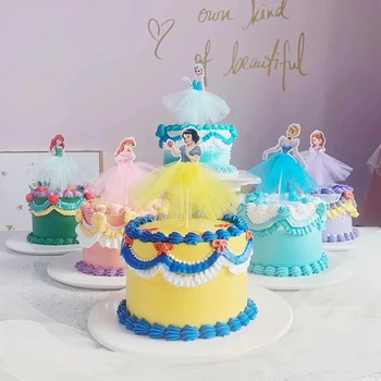 1pcs/Lot Congelado Princesa Elsa Tema Pastel Cupcake Toppers de la Torta de la Bandera de las Niñas de la Fiesta de Cumpleaños Decoración de Pastel de Aniversario Suministros