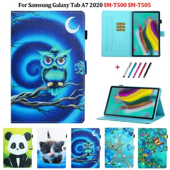 Tablet samsung Galaxy Tab A7 Sm-t500 T505 Caso Búho de dibujos animados de Gato Panda Protectora de la Cubierta del Soporte para Samsung Tab A7 2020 Caso
