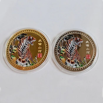 2022 China Del Año Nuevo Del Tigre Año Original De La Moneda Conmemorativa Bimetálico De La Colección