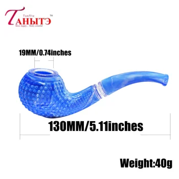 Tanyte 1 Pc de Silicona de Fumar Pipa de 130MM con Recipiente de Vidrio de Silicona de Tabaco Hierba Humo del Tubo de la Mano de la Cuchara de Tuberías Accesorios de Fumar