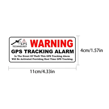Coche de Monitoreo de las etiquetas de Advertencia de GPS del Coche Eléctrico Anti Robo Anti Scratch Pegatinas Reflectantes de los Accesorios del Coche