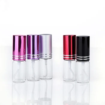 5ml Refilable Perfume Mini Bolsillo de Botellas de Vidrio Transparente de Vidrio de Aceite Esencial Botella de Perfume de 10 Colores Para la Opción