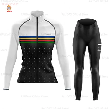 Las mujeres de Invierno de Lana de Ciclismo Ropa de Ciclismo Jersey 2021 MTB Ciclismo Bib Pantalones Conjunto de Roupas Femininas Com Frete Gratis de Triatlón