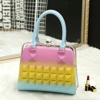 La jalea bolso de graffiti arco iris de la bolsa de carteras y bolsos de lujo de la marca de diseño de bolsas para las mujeres 2020 mujer bolso de Hombro de alta calidad