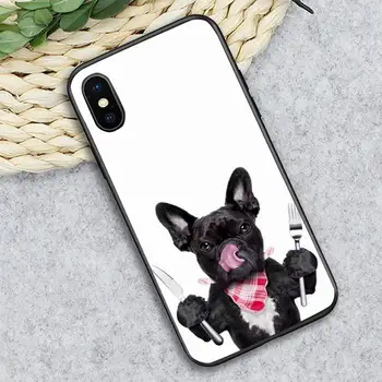 Bulldog francés perro de animal de la caja del Teléfono para el iPhone 11 12 pro XS MAX 8 7 6 6S Plus X 5S SE 2020 XR Suave funda de silicona