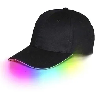 Luz LED Gorras de Béisbol Brillante Ajustable Sombreros Para la Fiesta del Club de Hip-Hop de la Ejecución de Tapa de Deportes al aire libre Resplandor de la Tapa de Streetwear