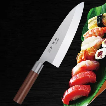 Sashimi japonés Kinfe 5CR15 de Acero Inoxidable Deba Sushi Chef de Cocina Cuchillo Yanagiba hacer filetes de Salmón a la Cabeza de Pescado Cuchillo Cuchillos