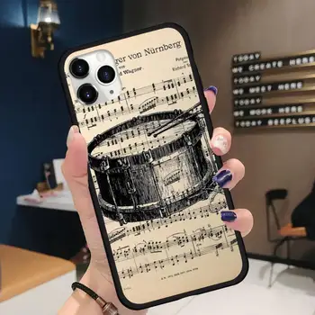La música de Violín de la danza piano papaer caja del Teléfono para el iPhone 11 12 pro XS MAX 8 7 6 6S Plus X 5S SE 2020 XR