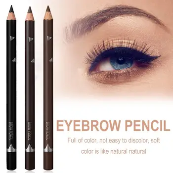 12pcs Mujeres Eyesbrow Potenciadores Lápiz Cosméticos de Larga Duración Pigmento Negro Marrón Impermeable Lápiz de Cejas, Belleza Herramientas