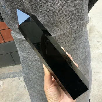 La obsidiana Natural Obelisco de cristal de cuarzo varita de la torre de artículos de mobiliario,de minerales, de piedra, la curación de la energía de la piedra de color de la piedra preciosa
