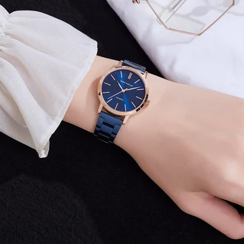 MINI FOCO Elegante Reloj para Mujer de la Marca Superior de Lujo Casual de las Señoras de los Relojes de la prenda Impermeable de Acero Inoxidable Reloj Mujer Montre Femme