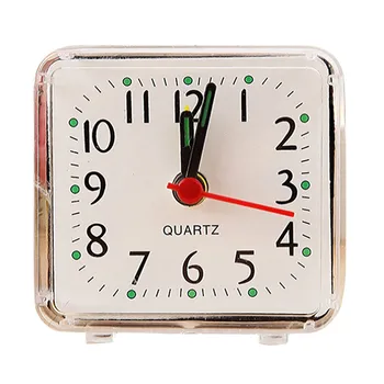 La Alarma Del Reloj De La Plaza Pequeña Cama De Viaje Compacto De Cuarzo Pitido De Alarma De Reloj Portátil Lindo Lindo Creativo Estudiante De Moda Reloj Pequeño#55