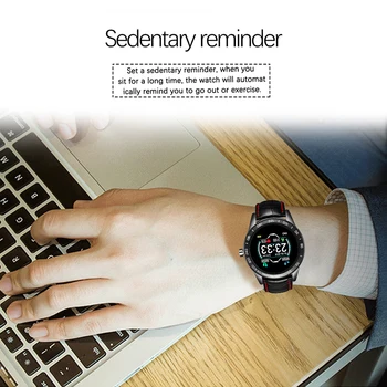 LIGE 2020 cuero Nuevo reloj inteligente de los hombres de cuero reloj inteligente deporte Para el iPhone de la frecuencia Cardíaca presión arterial Fitness tracker smartwatch