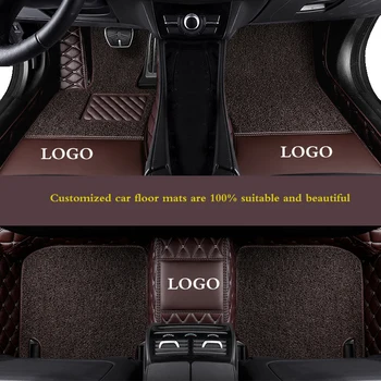 De lujo Logotipo de encargo del coche estera en el piso para Dacia Duster, Sandero Logan coche cojín del asiento Interior, Accesorios de Automóviles, cubiertas de pies