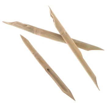 3pcs de Bambú Producto de BRICOLAJE de Cerámica de Cerámica de Arcilla Escultura de Talla Herramienta perforadora