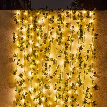 50/LED al aire libre Solar de la Lámpara de la Cadena de Luces de 50/100 Led de la Hoja de Hadas Garland Fiesta de Navidad Impermeable de las Luces Solares para la Decoración del Jardín