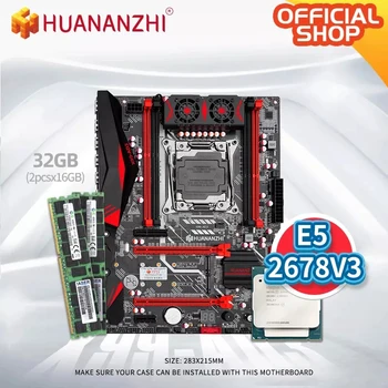 HUANANZHI X99 AD3 REV3.0 X99 de la Placa base con el procesador Intel XEON E5 2678 V3 con 2*16G de memoria DDR3 a RECC memoria combo kit NVME USB 3.0 ATX