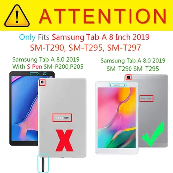 Heavy Duty 2 en 1 Híbrido Resistente de Silicona Caso Para Samsung Galaxy Tab UN 8.0 2019 SM-T290 SM-T295 T295 T297 Caso de Tablet pc Funda +Película