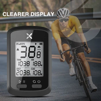 G+ Ordenador de Bicicleta con GPS agua IPX7 Bicicleta de Carretera, MTB Bicicleta Ciclismo Velocímetro De 1,8 Pulgadas de Alta Definición con Pantalla LCD