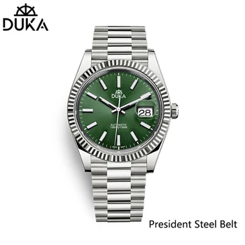 2021 Nueva DUKA Reloj de Pulsera de Lujo de la Marca 100M Impermeable de los Hombres Relojes Mecánicos Automáticos Calendario de Cristal de Zafiro reloj de los hombres