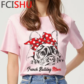 Border Collie Pug Corgi Bulldog francés Shiba Inu t-shirt de las mujeres kawaii par de ropa harajuku kawaii pareja top de verano ulzzang