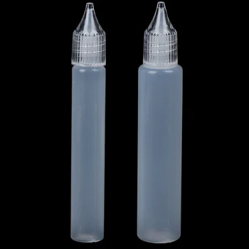 2PCS 15/30 ML de Reutilización de Plástico Aplicador de Cola de la Aguja Apriete la Botella para DIY Artesanía de la Herramienta