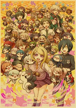 HD de Anime juego cartel de Danganronpa retro de papel de kraft de las impresiones de la familia de arte de pared de la decoración de la habitación de los niños de la barra de la cafetería de la decoración de la a142