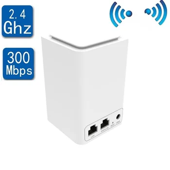 300 mbps con Cable wi fi Router 2.4 GHz WiFi Repetidor de Cifrado WPS Amplificador de Señal de Refuerzo de Antenas Integradas Extensor de Puertos RJ45