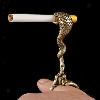 Fumador Dedo Rack Anillo De La Mano De Cigarrillos Titular De Clip De Metal Cropper De Oro De La Serpiente Accesorios De Fumar Para La Gente Ocupada