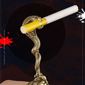 Fumador Dedo Rack Anillo De La Mano De Cigarrillos Titular De Clip De Metal Cropper De Oro De La Serpiente Accesorios De Fumar Para La Gente Ocupada