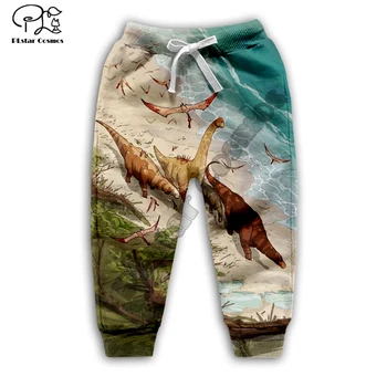 Dinosaurios 3D Impreso Patns Niños Pantalones de Chico Chica, pantalones de Jogging Animal Divertido de Prendas de vestir de Envío de la Gota 01