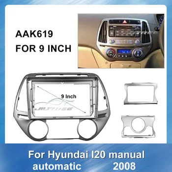 9 Pulgadas de radio de Coche de la Fascia Marco de tratamientos Faciales Instalar el Panel de Panel Kit de ajuste para Hyundai I20 2008 de DVD del Coche de marco Automática de Multimedia de la fascia