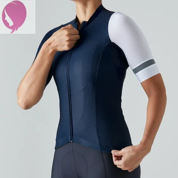 2021 Mujeres MTB Bicicleta Ciclismo Jersey de Verano Transpirable de Manga Con Cincha de Bicicletas Camiseta del Equipo de secado Rápido de peso Ligero de Ropa