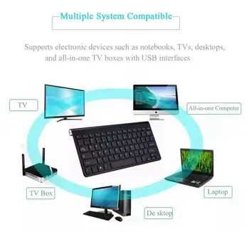 Mini Teclado Inalámbrico Y el Ratón de la Rentabilidad de los Mini Teclado Ratón Combo Set Para Escritorio de PC, Smart TV Portátil Portátil 2,4 G