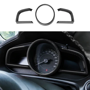 Para Mazda 3 Axela-2018 de Fibra de Carbono Panel Interior Instrumento Marco de Cubierta de Recorte