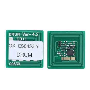 45862822 45862821 45862820 45862819 restablecer pritner chip de toner para OKI ES8453 ES8473 compatible estable modelo de fichas