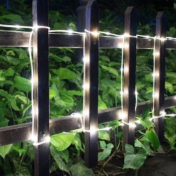 7M 12M LED al aire libre de la Lámpara Solar Led Cadena de Luces de Hadas de Vacaciones de la Fiesta de Navidad Guirnalda Solar Jardín de la prenda Impermeable de las Luces