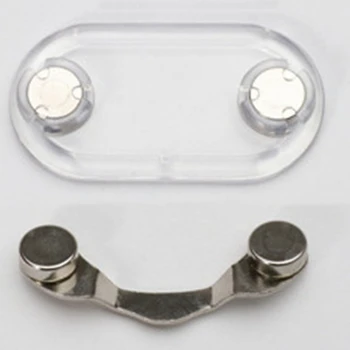 1pc Extraíble Gafas de Auriculares de porta Gafete Magnético Gafas de Clip de soporte de las Gafas de sol de Auriculares de Clip de la Línea de Colgar pinza Magnética Hebilla