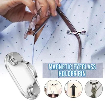 1pc Extraíble Gafas de Auriculares de porta Gafete Magnético Gafas de Clip de soporte de las Gafas de sol de Auriculares de Clip de la Línea de Colgar pinza Magnética Hebilla