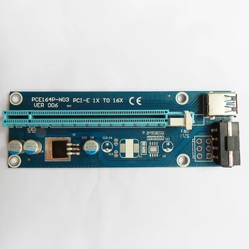 60CM 4 Pin USB3.0 Cable para la Minería 12Pcs PCI-E de Expresar Powered Vertical de Tarjeta de 1X a 16X Extensor de la Tarjeta Vertical de