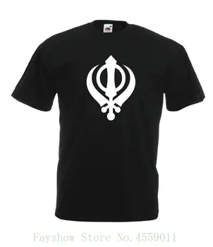 Sikh Khanda Símbolo De La India Punjabi Sijismo Cultura Nueva Camiseta Para Hombre Para Mujer De La Camiseta De La Parte Superior De Alta Calidad Casual Impresión De La Camiseta