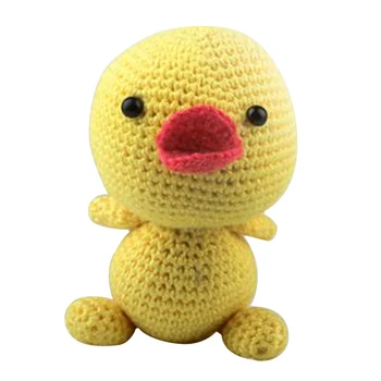Enganchado De Los Animales Kit Precioso Pato Amarillo Crochet Kit De Peluche Muñeco De Decisiones Kit De Tejer Artesanías