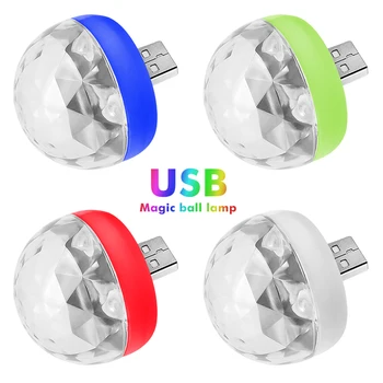 LED de Coche USB Atmósfera de Luz RGB DJ Mini Colorido de la Música de la Lámpara Para USB-C Teléfono de la Superficie de Disfrutar de la Navidad Regalo del Día de la TXTB1